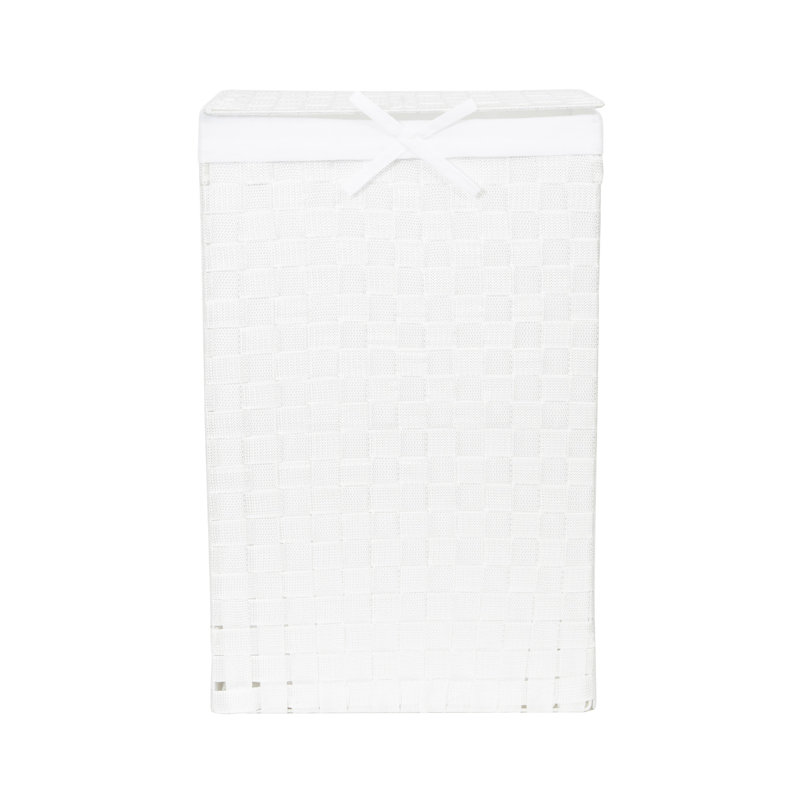 Stan Fabric Laundry Hamper with Handles, White