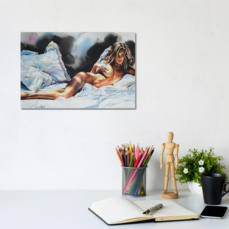 Shadow's Play by Ellectra Art - Painting on Canvas, 20.32cm H x 30.48cm W x 1.91cm D, Wrapped Canvas