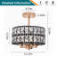 Plafonnier semi-encastré en cristal 4 lumières 11,22 po Hasibah-1235293413