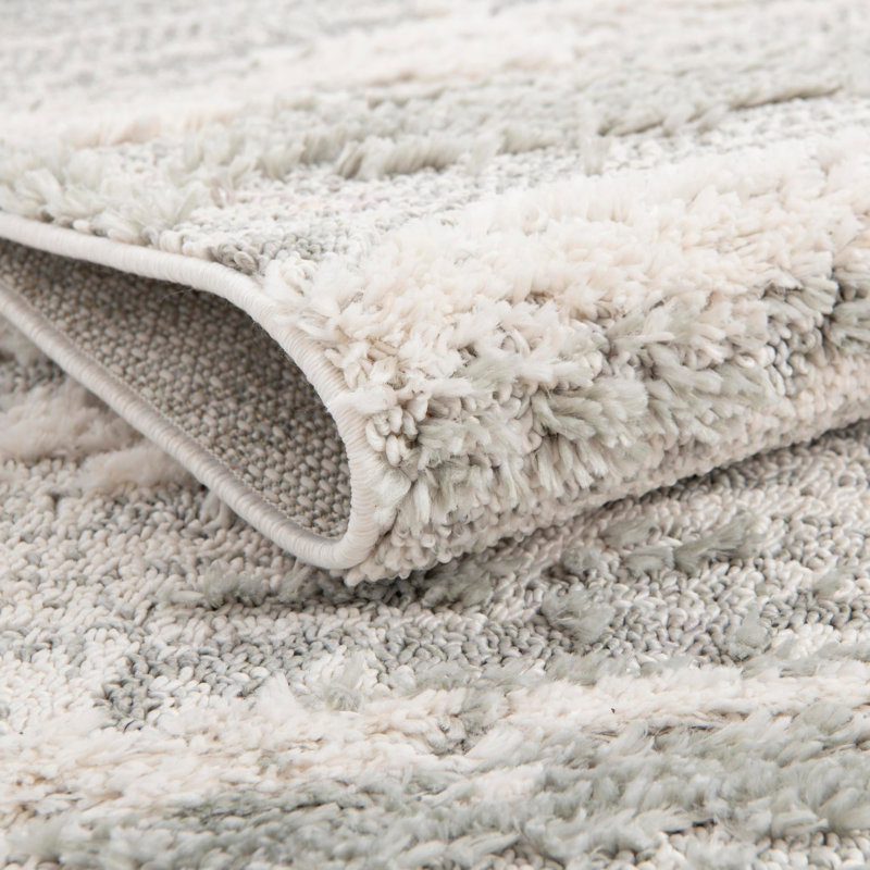 Tapis gris / blanc Algona, Rond 4 pi