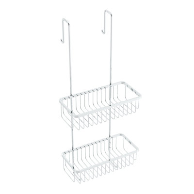 Hanging Shower Basket - Chrome, Premium Brass Construction, Installation Hardware Included