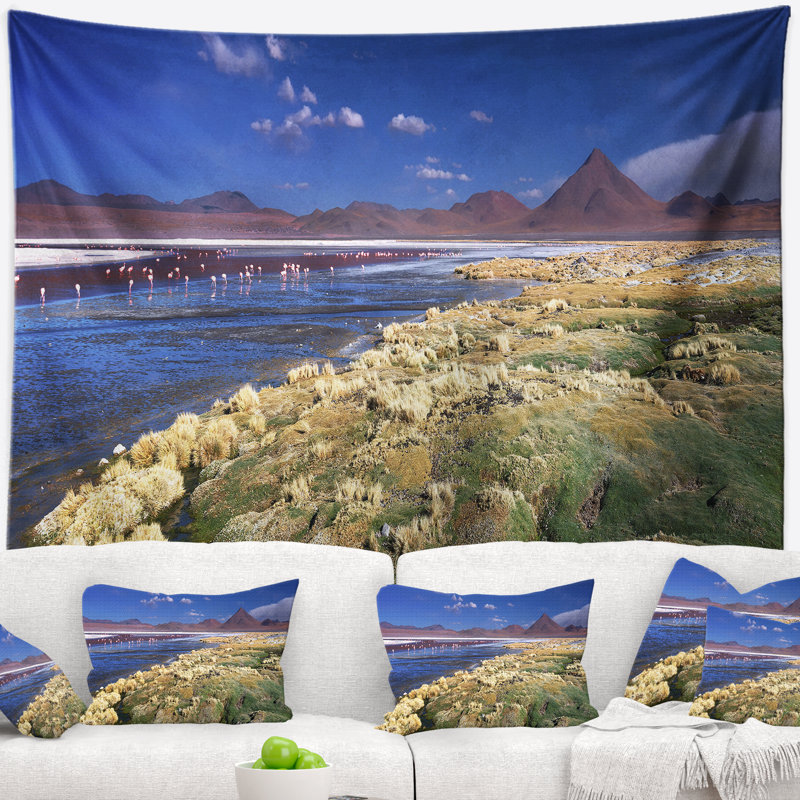 Tapisserie de plage colorada lagon et pabellon volcano, H 32 po x l 39 po