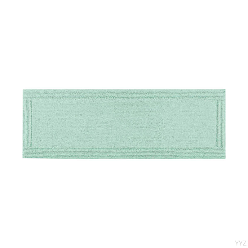 1 PCS 24X44" 100% Cotton Tufted 3000 GSM Reversible Bath Rug Green, Rectangle - 44" L x 24" W