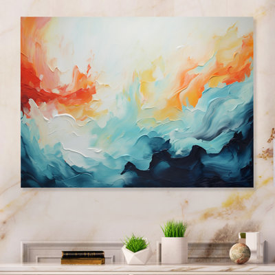 Azure Blue Yellow Fusion 4 - Abstract Metal Wall Art MT131767
