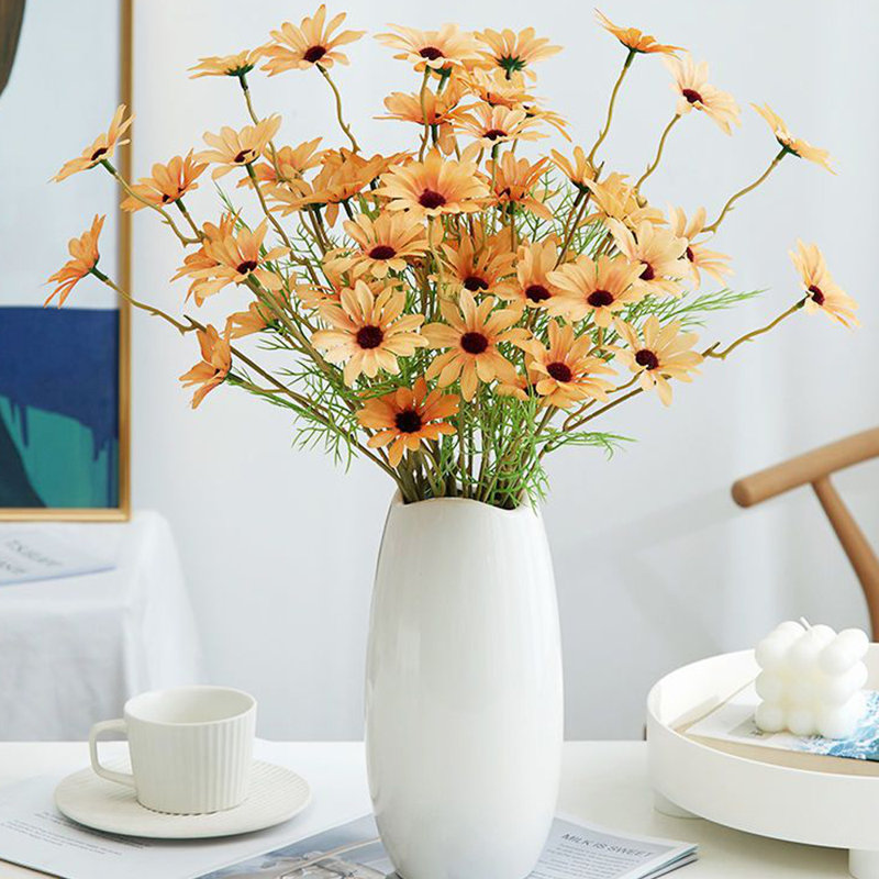 Petite marguerite artificielle, décoration de salon, haut de gamme, table, bouquet en plastique, camomille, fleurs séchées, lot de 20