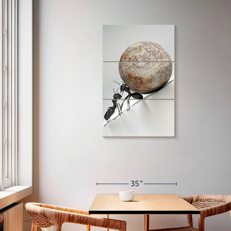 Brampt Black Ant Teamwork, 57" H x 36" W