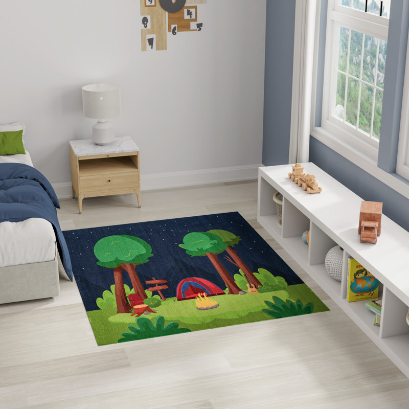 Tapis lavable à la machine pour enfants Imagination, Rectangle 3 pi 5 po x 5 pi