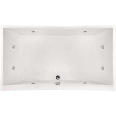 Eileen 74'' x 38'' Whirlpool Acrylic Bathtub