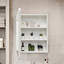 Armoire à pharmacie encastrée en métal avec miroir et armoire murale
