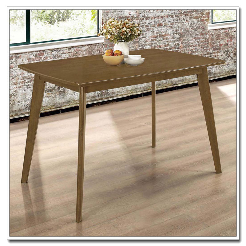 Retro Chestnut Dining Table with Angled Legs
