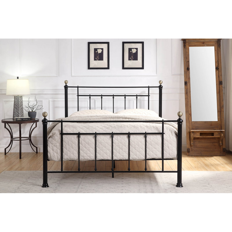Laidman Bed, Black, No Mattress, Small Double (4')