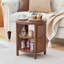 Table de bout ronde avec tablettes de rangement à 3 niveaux-1189368110-1188491854