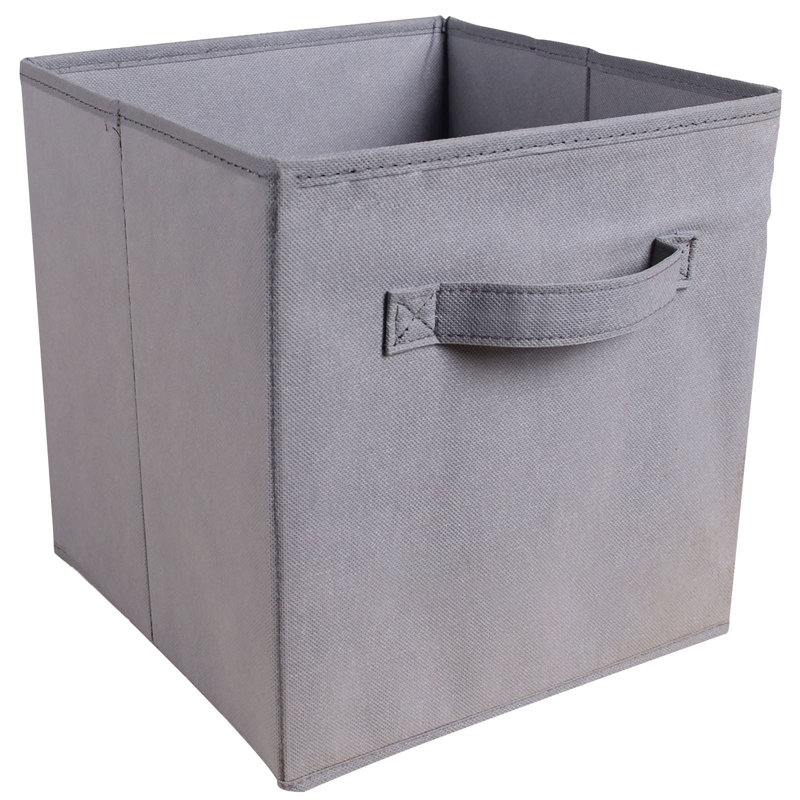 Foldable Storage Bins Organization and Storage Closet Organizer Storage, Light Gray, 11.02" H x 10.24" W x 1.18" D