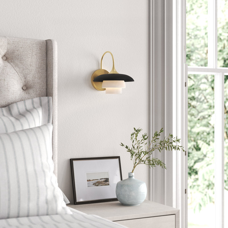 Burbank Armed Sconce, Aged Brass