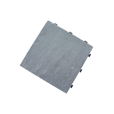 11.8'' L x 11.8'' W Stone Interlocking Deck Tile in Gray