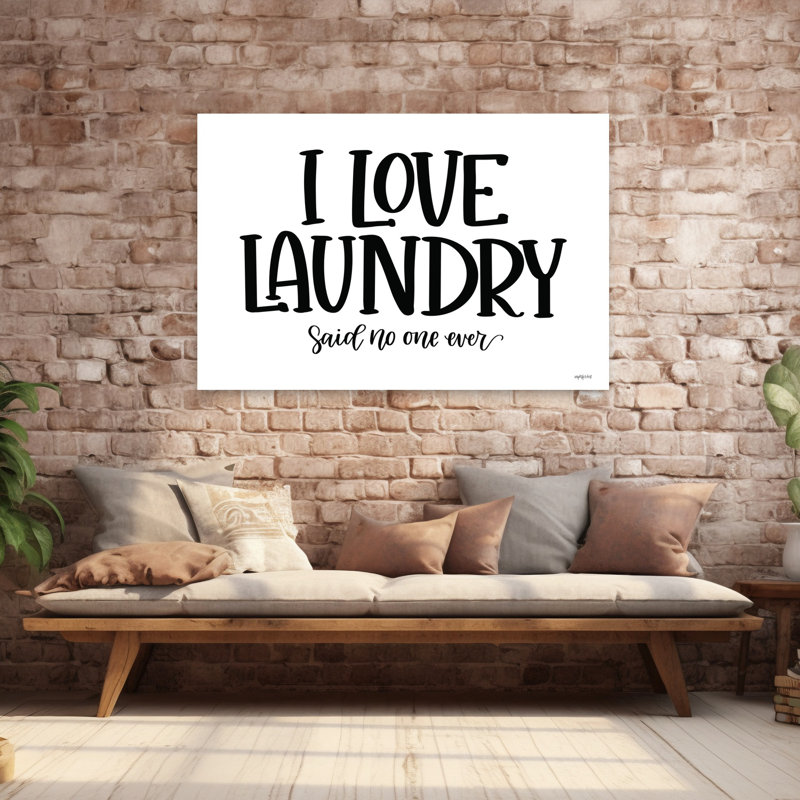 I Love Laundry, art contemporain abstrait, H 40 po x l 60 po