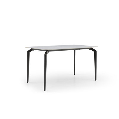 Bunde Stone Top Metal Base Dining Table