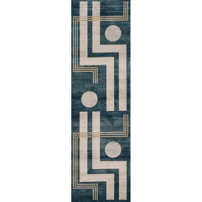 Goudy Blue Rug, Runner 2'2" x 7'7"