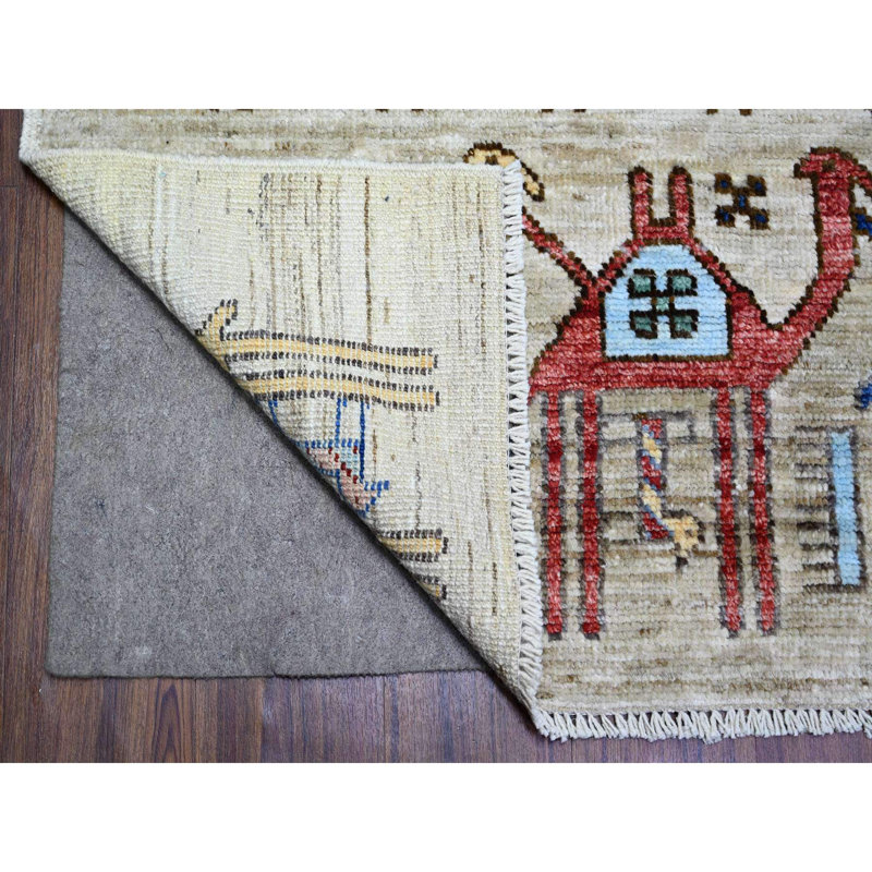 One-of-a-Kind Rectangle 8'2" X 9'9" New Age Area Rug in Beige