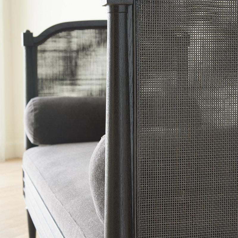 Josephine Daybed-Bleached Oak, Black, Black