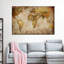«Wooden World Map III», reproduction sur toile-674699101