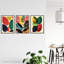 Abstract Leaf Artworks Colourful Boho Leaves - 3 Piece No Frame Print Set-1455580755