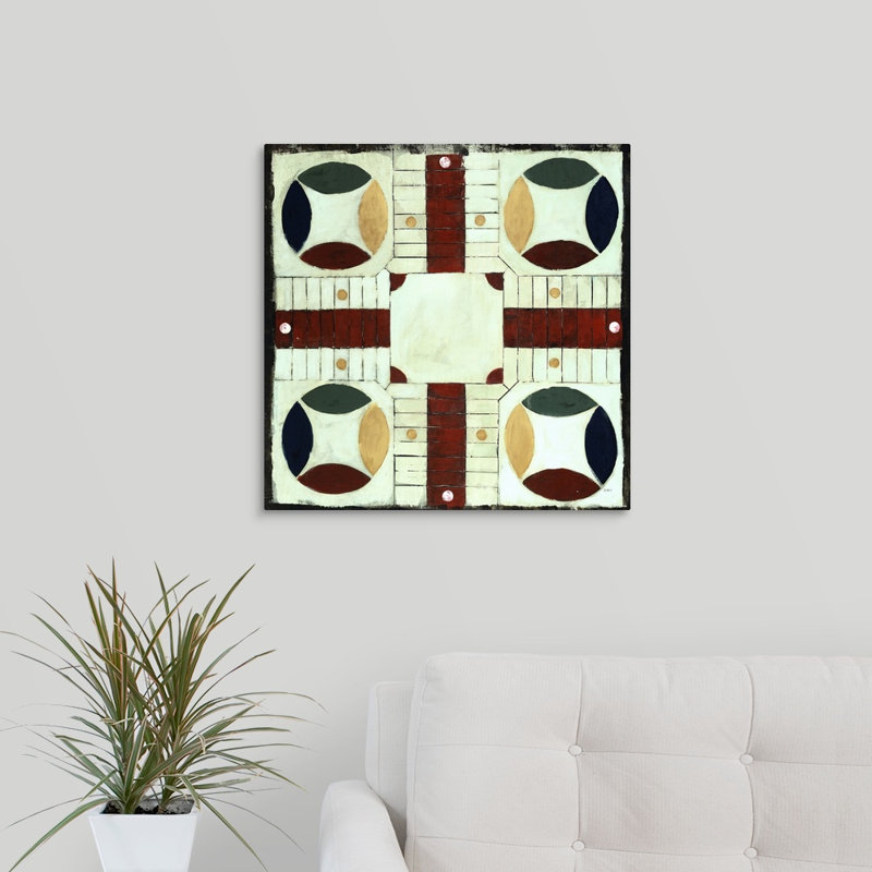 Bissell " Parcheesi " by Calyton Rabo, 35" H x 35" W x 1.5" D, Wrapped Canvas