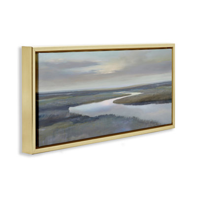 Cadre flottant Foggy Riverbend Atmosphere, design par Christy McKee