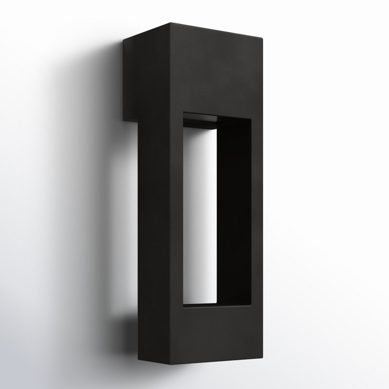 Testa LED Outdoor Wall Light, Black, 20" H x 7" W x 7" D