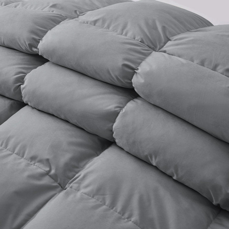 Heavyweight Feather & Down Fiber Duvet Insert, King, Dark Gray