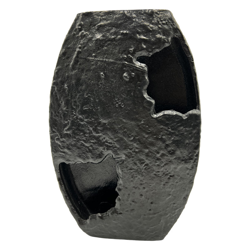 Kincy Handmade Aluminum Table Vase, Black