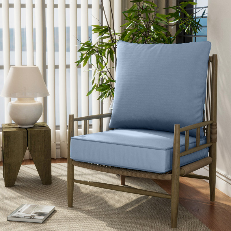Ensemble de coussins de siège profond 24 po x 24 po x 6 po - 2, 2, Bleu gris