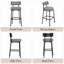 Ensemble de fauteuils de comptoir rembourrés pour îlot de cuisine 24 po. 24 po.-1161808386