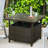 Mercedes Square Metal Outdoor Side Table With Umbrella Hole , 22'' in. W 22'' in. D