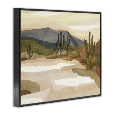 «Desert Cacti Canyon», art giclée encadré par Nikita Jariwala