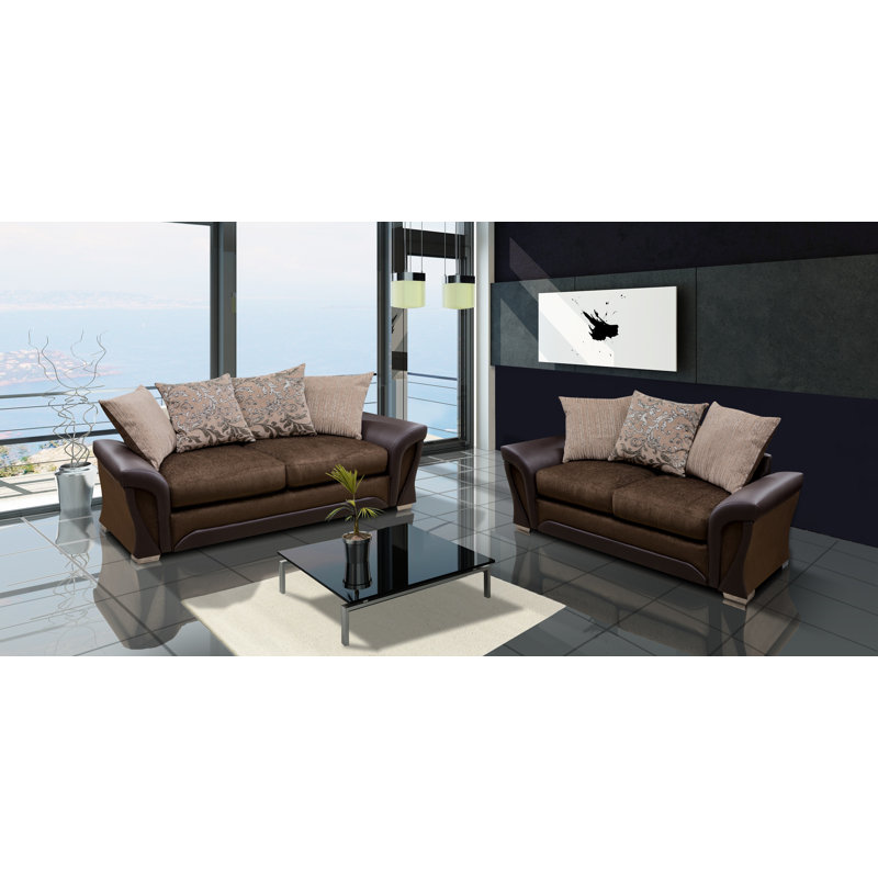 Bracamonte 2 - Piece Living Room Set, Brown/Brown