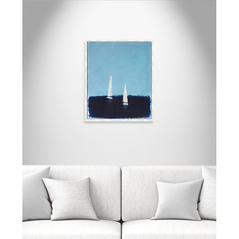 «Morning Sails II» par , L 21,5 po x H 25,5 po, White Woodgrain, Impression encadrée