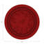 Christmas Berries Vegan Leather Round Pebble Placemat-535729856