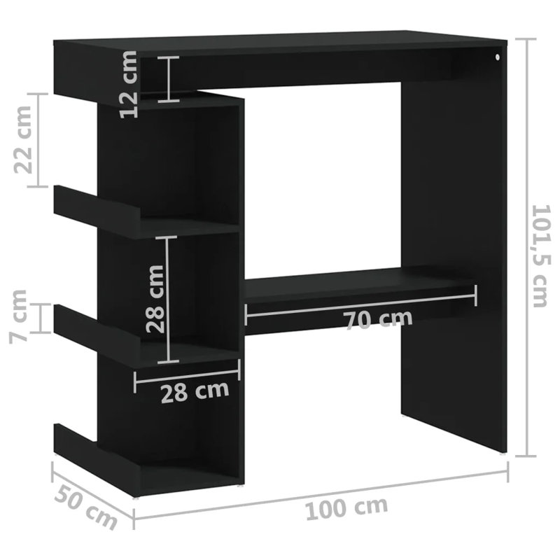George Bar Table, Black
