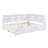 Full Size Wooden Daybed with Trundle, Storage Shelf & USB Ports, Solid Pine Sofa Bed for Bedroom,White-118755146-118755148