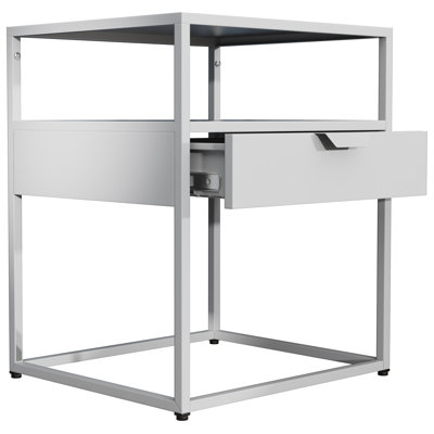 Ercia 45cm W Metal Bedside Table