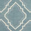 Emek Geometric Handwoven Wool Blue/Ivory Area Rug-1324073162