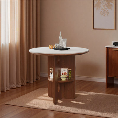 Exquisite Round Durable Storage Dining Table