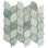 Natural 12.41 in. x 12.01 in. Arabesque Polished Marble Mosaic Tile