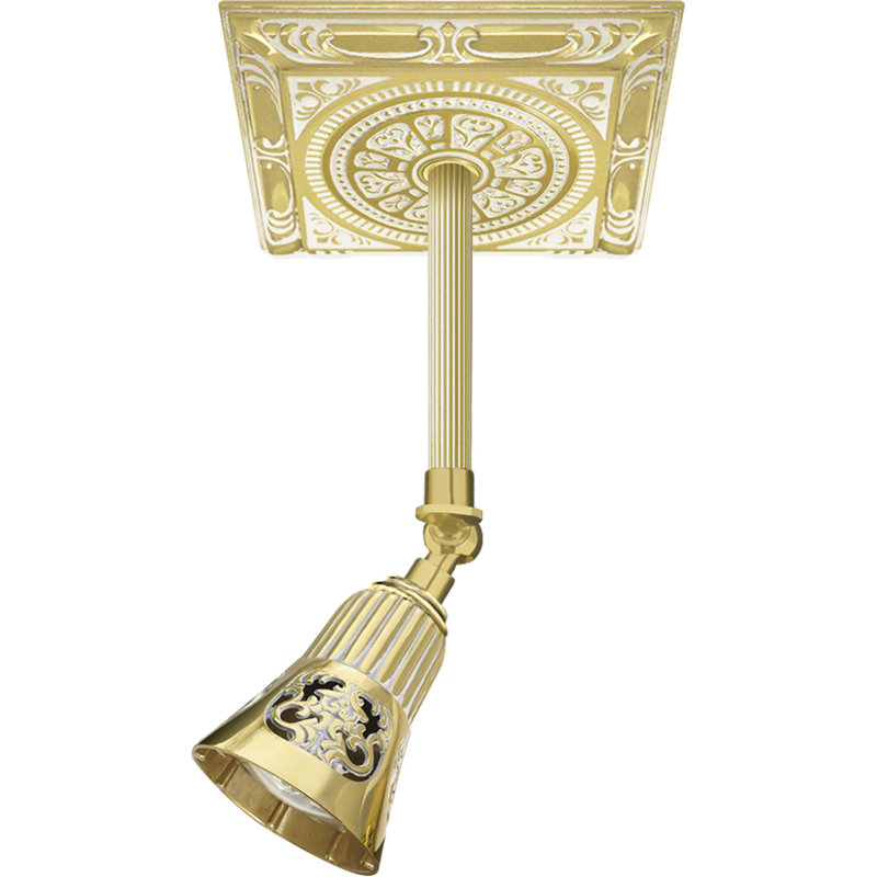 Fluellen Semi Flush Mount, White Patina Gold
