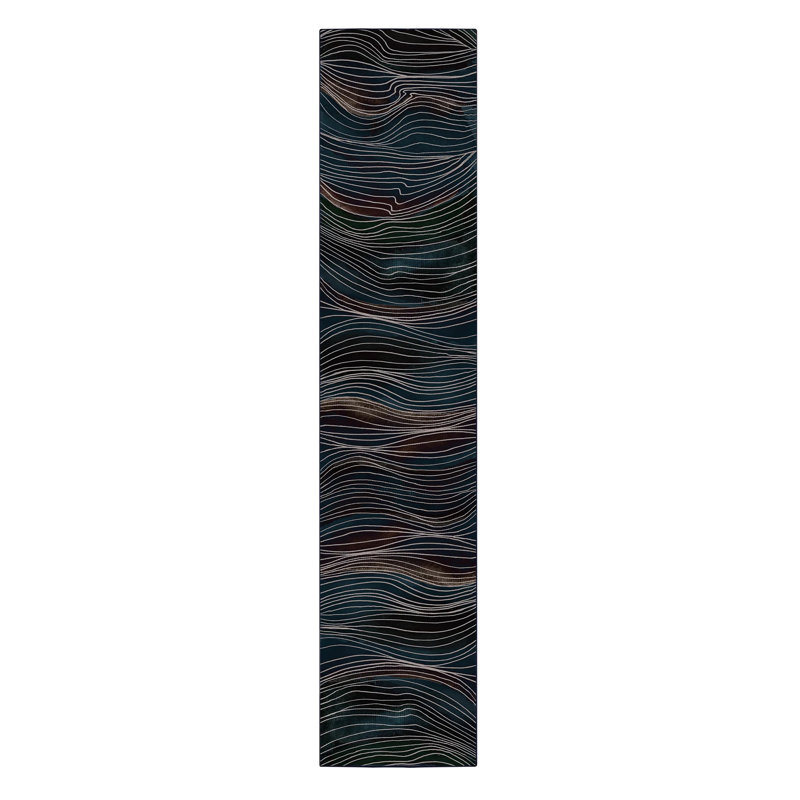 Abstract Indoor Rug, Runner 2'9" x 12'