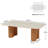 Modern 6.5 ft Large 79-Inch Sintered Stone Long Computer Deskwith Solid Wood Legs Home Office