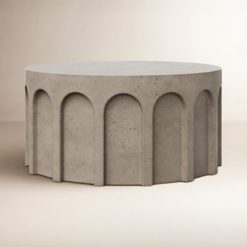 Vicky Round Coffee Table, Gray