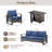 Drazen 5 - Person Patio Furniture Set With Fire Pit Table, All-Weather Wicker Outdoor Conversation Set With Chair And Thick Cushions-690627041-690627040