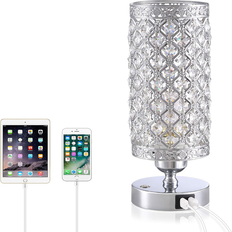 table lamp With Crystals, silver